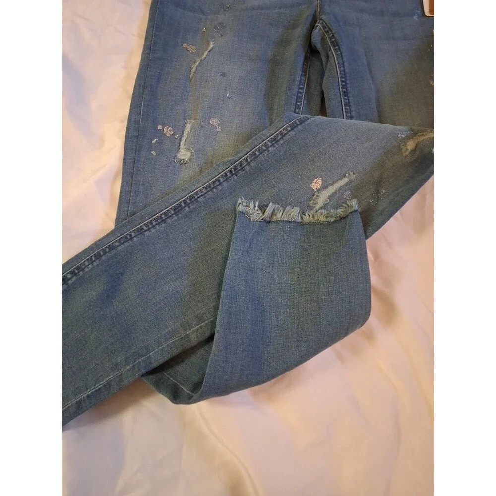 (#11) Justice Young Girls Jegging, Denim Pants; Size;14, With Drawstring,